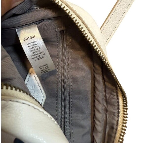 Fossil Maisie White Colored Dots Oval Crossbody Bag $118 MSRP Boho - Cute - Picture 4 of 10